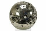 Polished Pyrite Sphere - Peru #231654-1